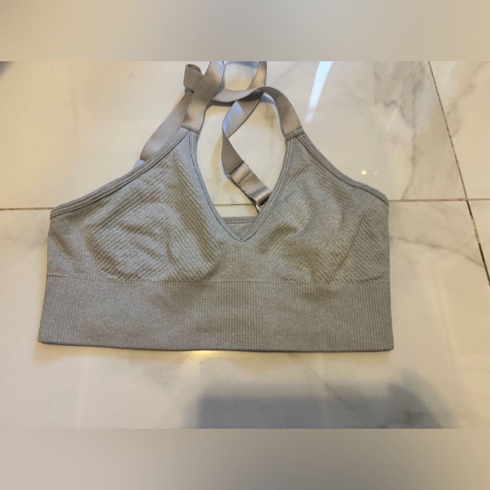 H&M Light Gray Ribbed Bralette#23